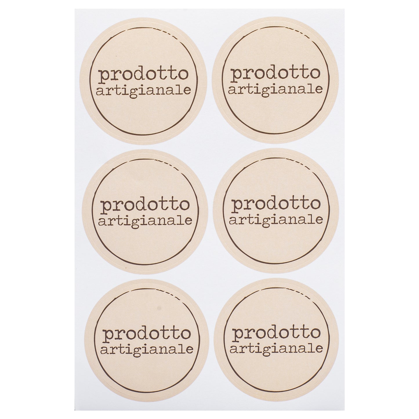 Etichetta Tonda Prodotto Artigianale