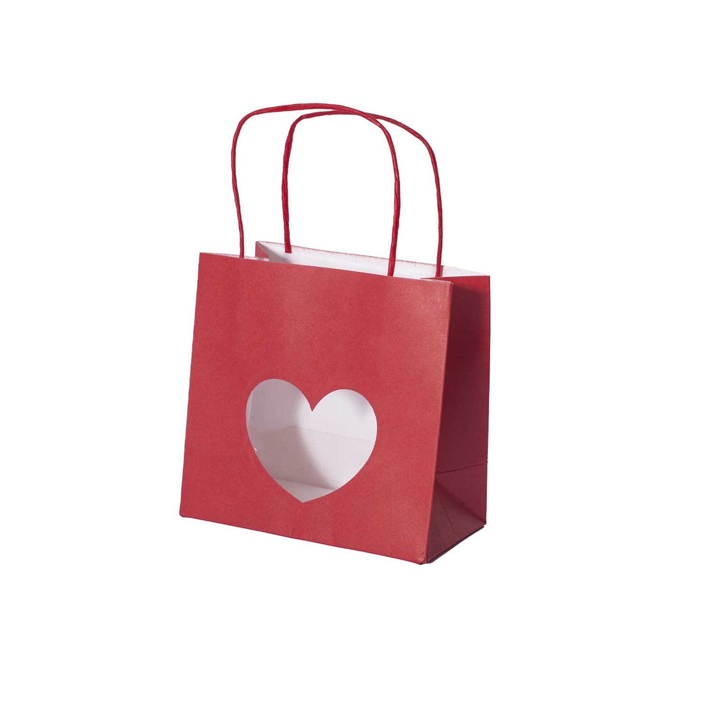 Shopper Carta Kraft cordino c/finestra a Cuore