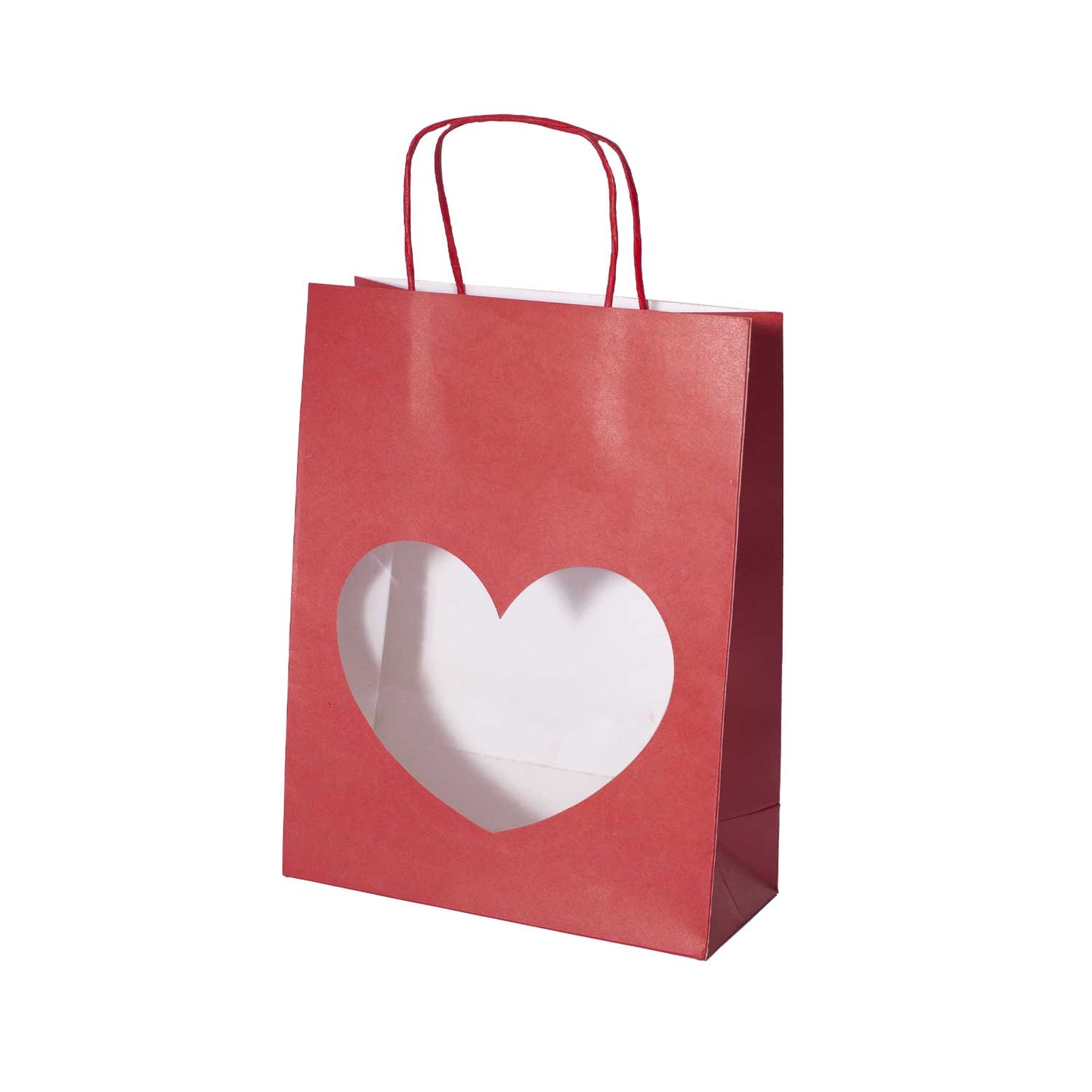 Shopper Carta Kraft cordino c/finestra a Cuore