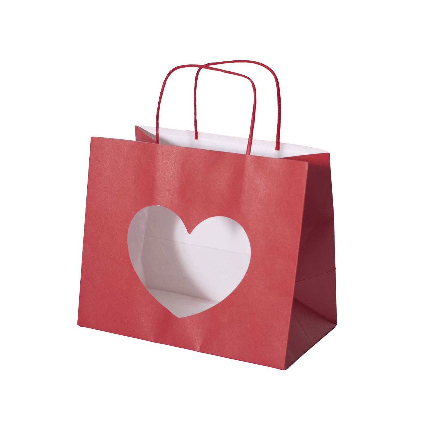 Shopper Carta Kraft cordino c/finestra a Cuore