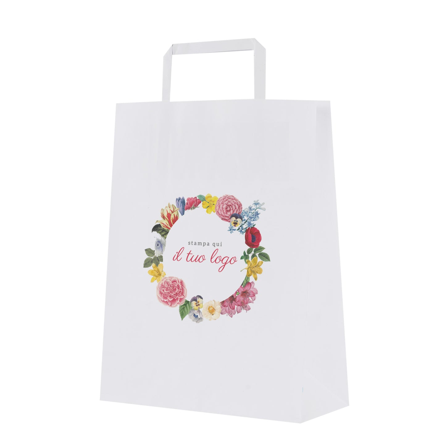 Shopper Flowers Piattina Personalizzabile