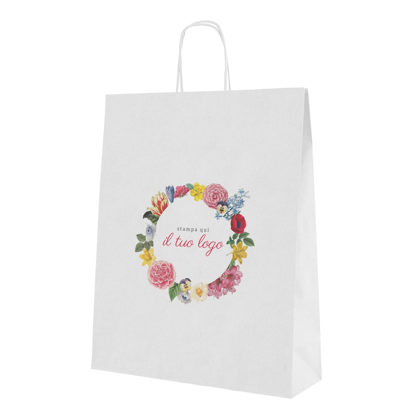 Shopper Flowers Cordino Personalizzabile