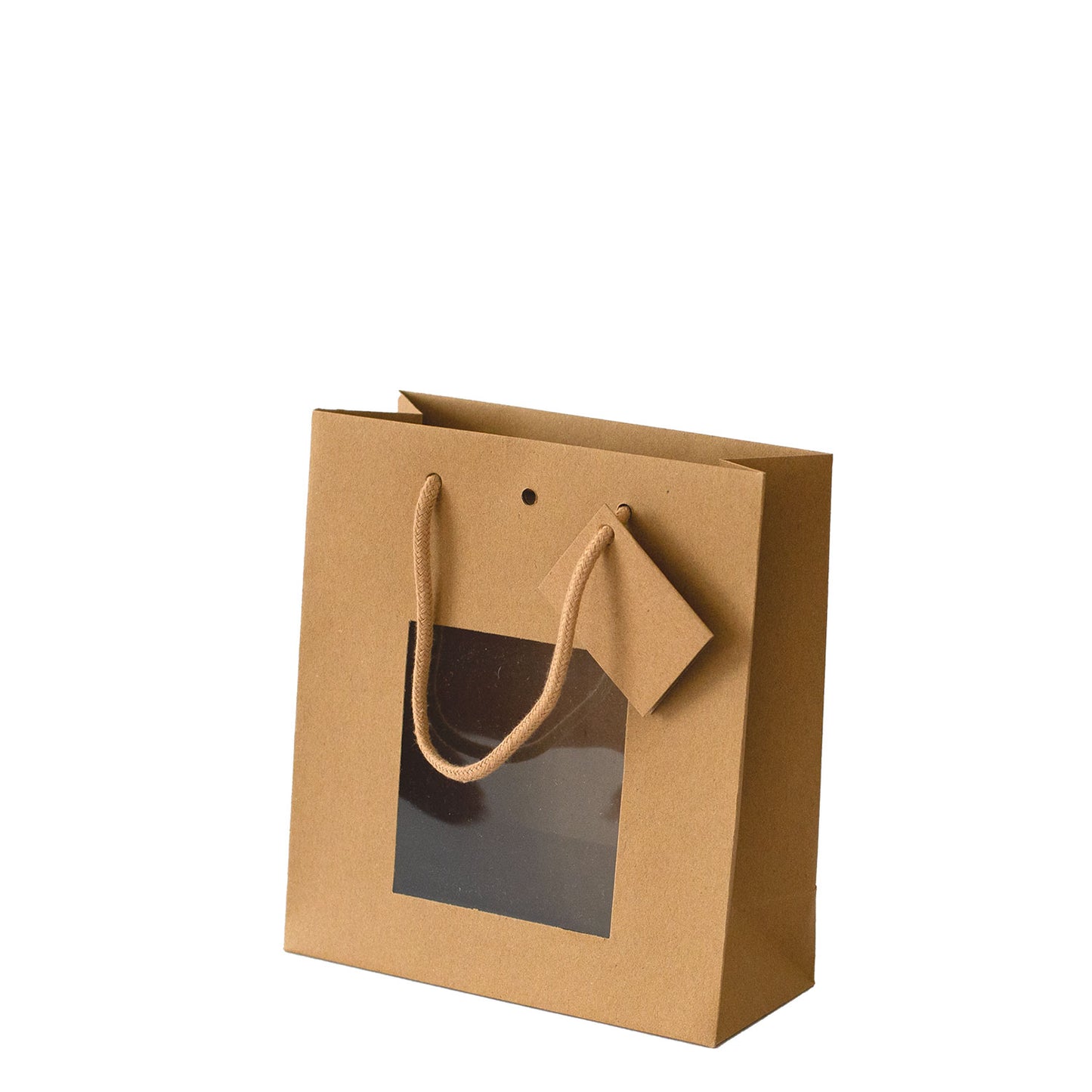 Shopper Carta Kraft Lusso con Finestra