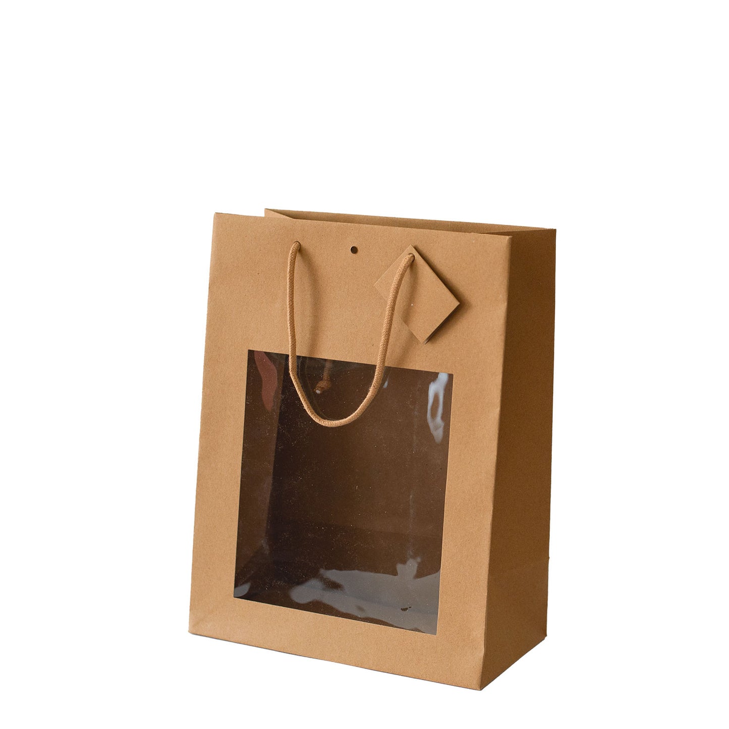 Shopper Carta Kraft Lusso con Finestra