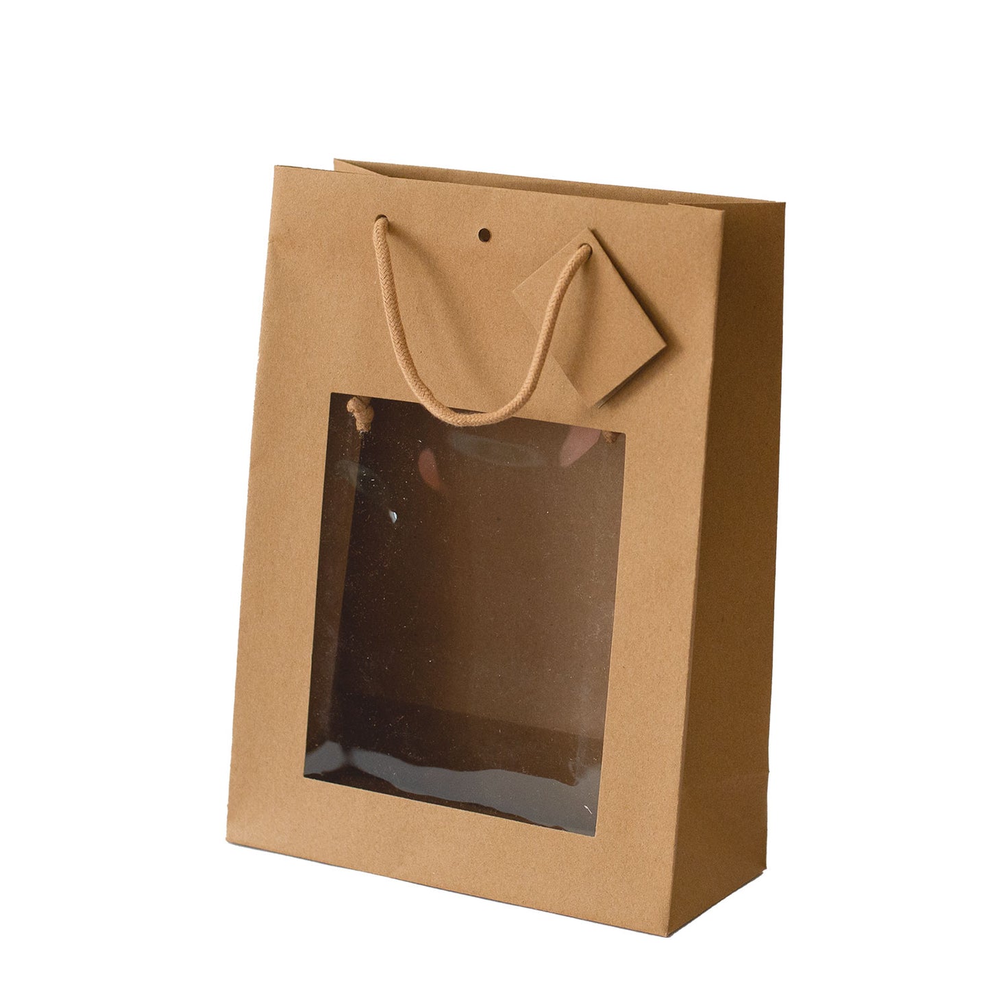 Shopper Carta Kraft Lusso con Finestra