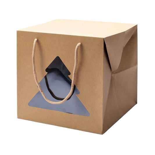 Bag Box Kraft c/finestra Albero