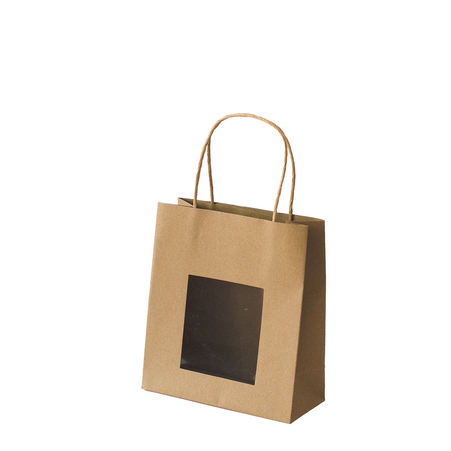 Shopper Carta Kraft cordino con finestra